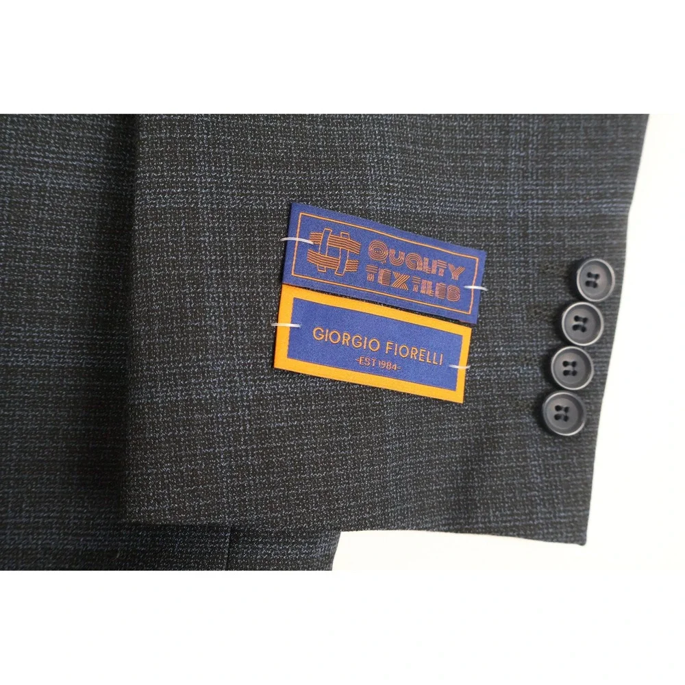 Giorgio Fiorelli 2-Piece Suit G79755 Blue Plaid 48/42 NWT